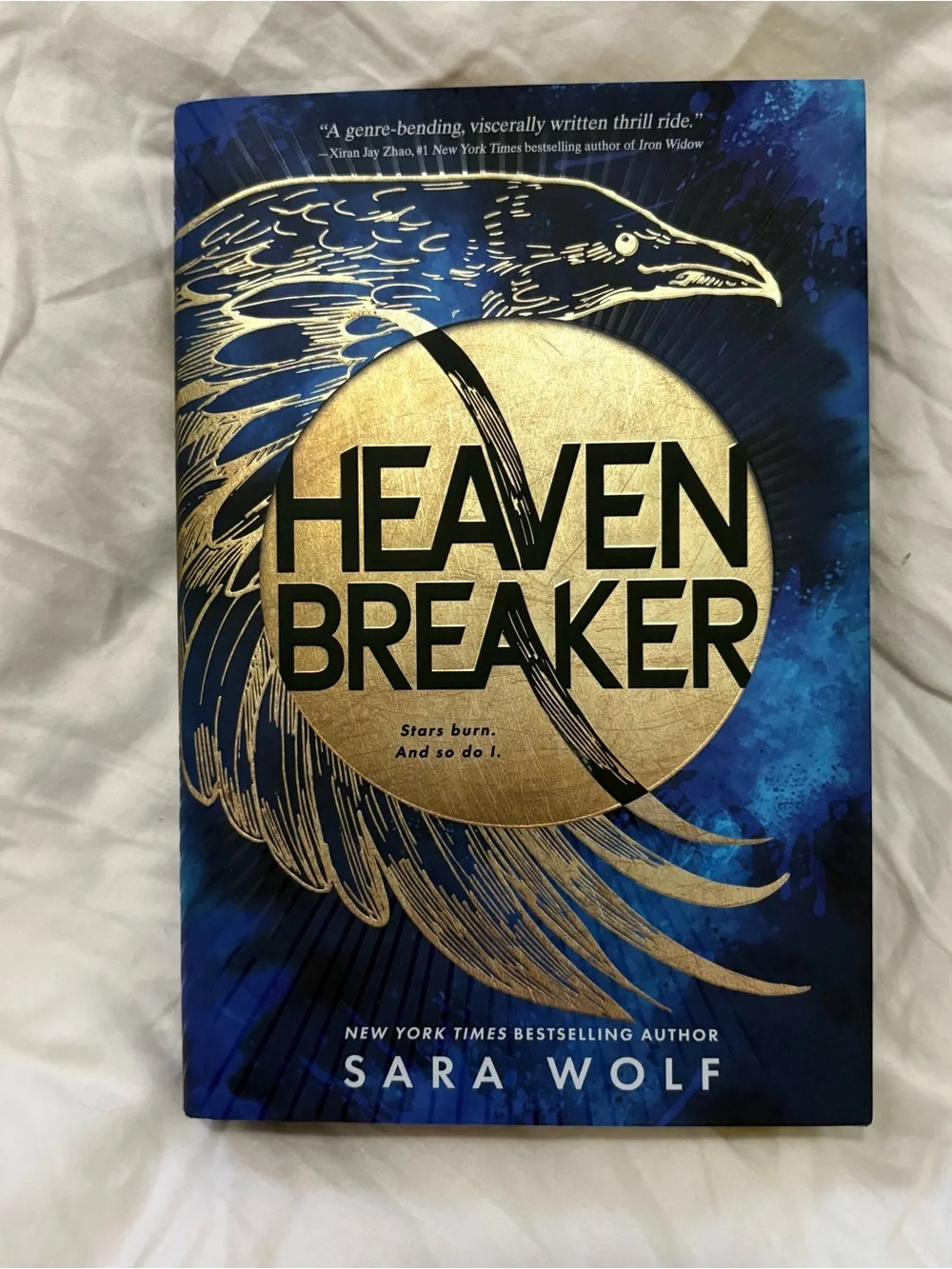Heavenbreaker by Sara Wolf - Blue & Gold Hardcover